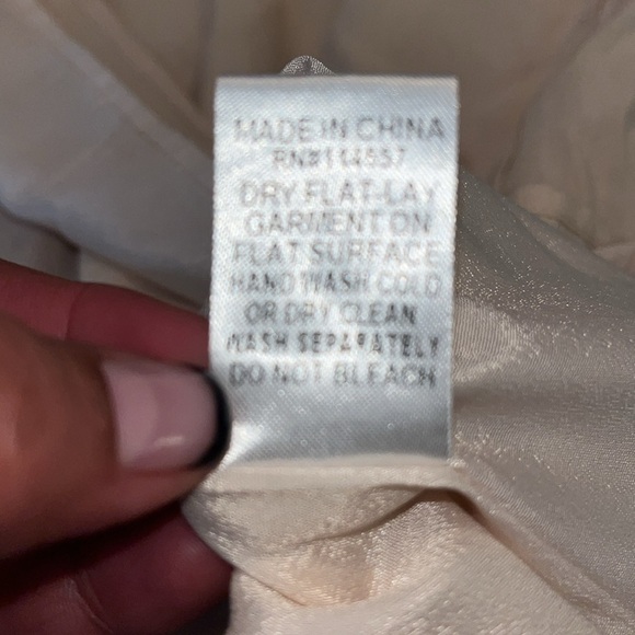 Anthropologie Edme & Esyllte Petra Swing Dress Cream Embroidered Design Medium - Picture 8 of 8